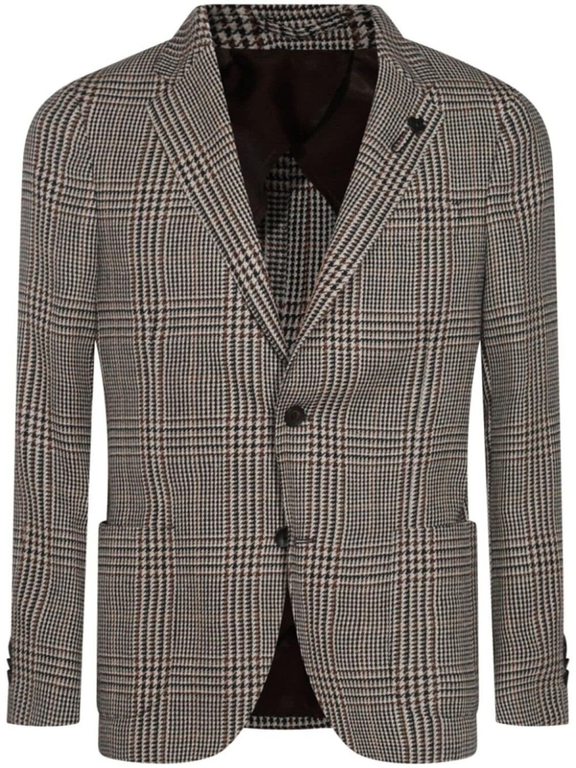 

Пиджак в клетку Lardini, серый