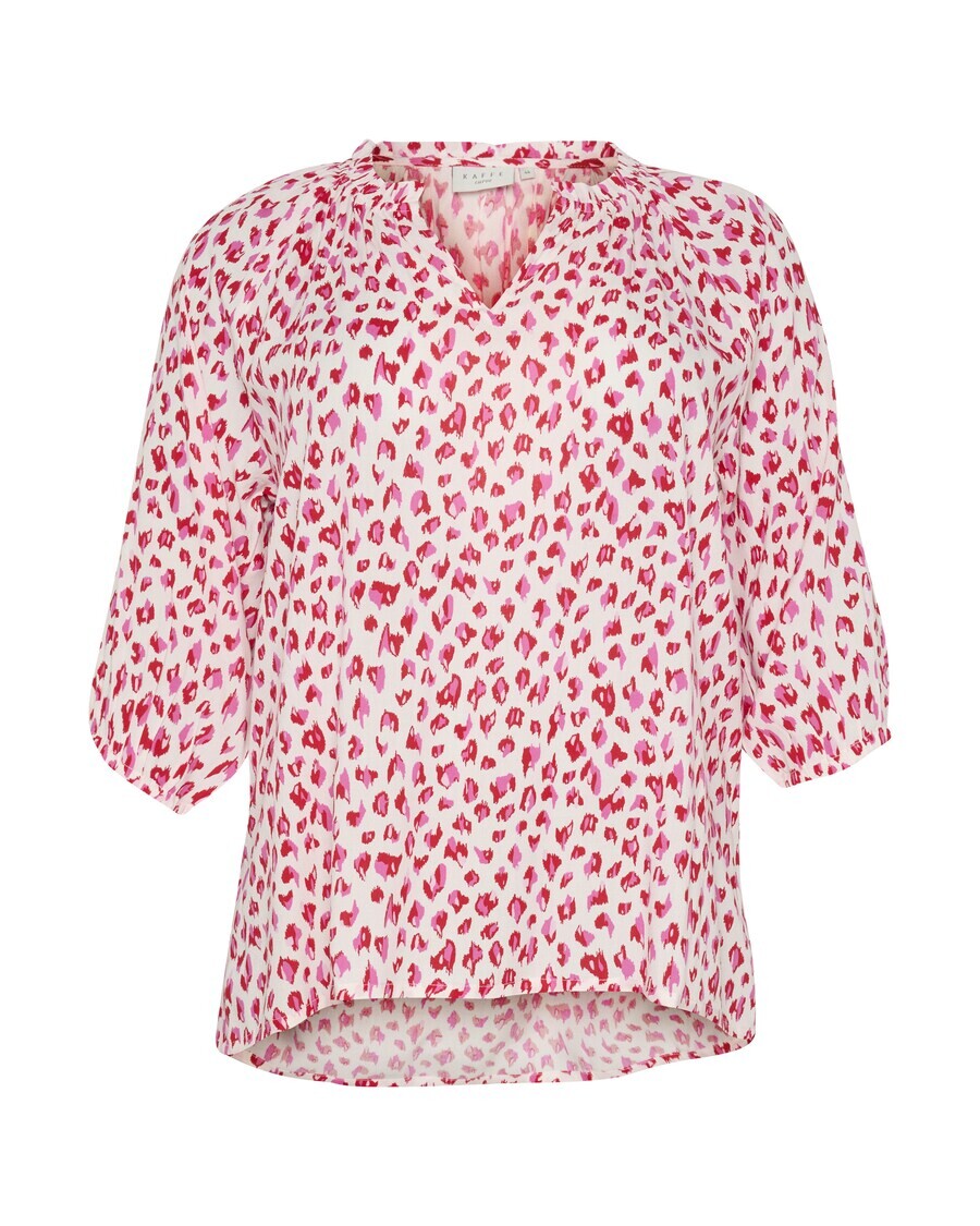 

Блузка с коротким рукавом KAFFE CURVE Blouse Sigrida, розовый