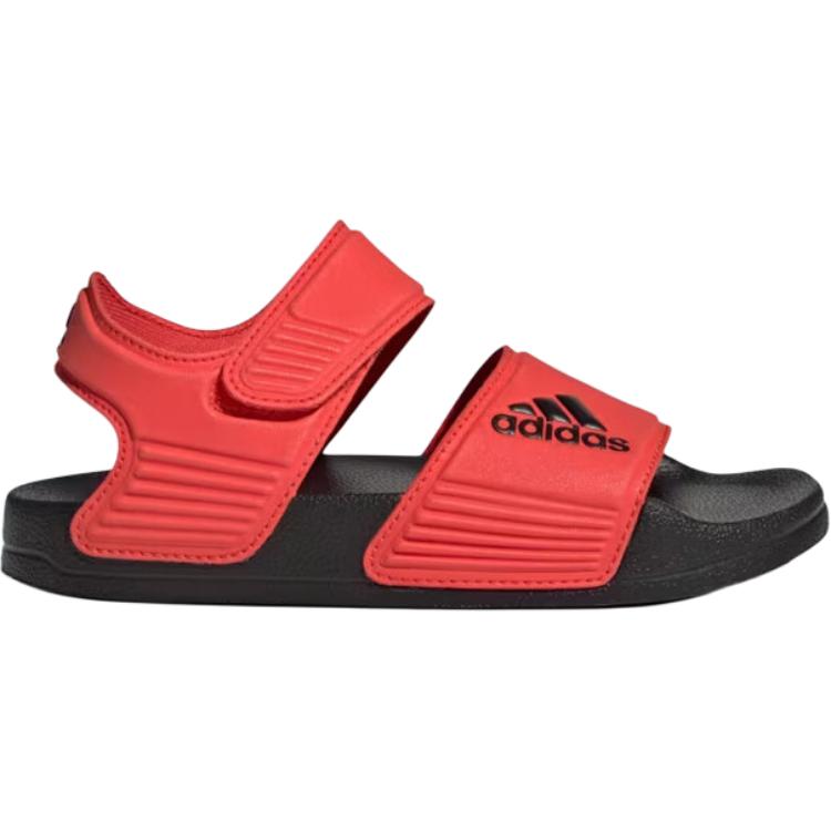 Детские сандалии Adilette с противоскользящей подошвой и износостойким верхом Adidas, красный — фото 3
