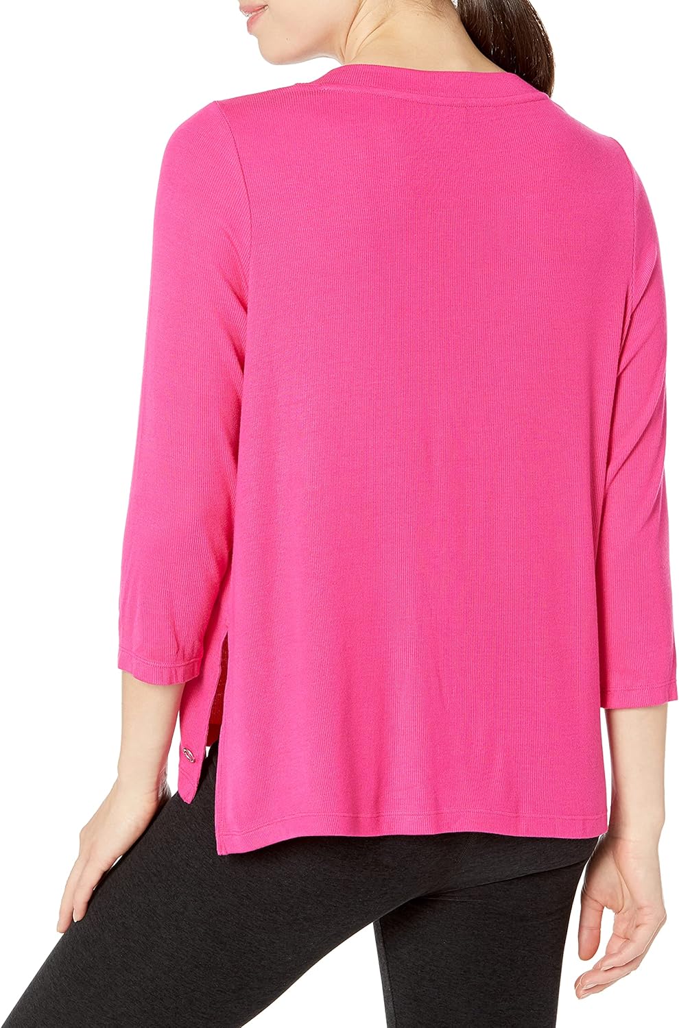 

Женская футболка Calvin Klein Performance с длинными рукавами и V-образным вырезом., Beetroot