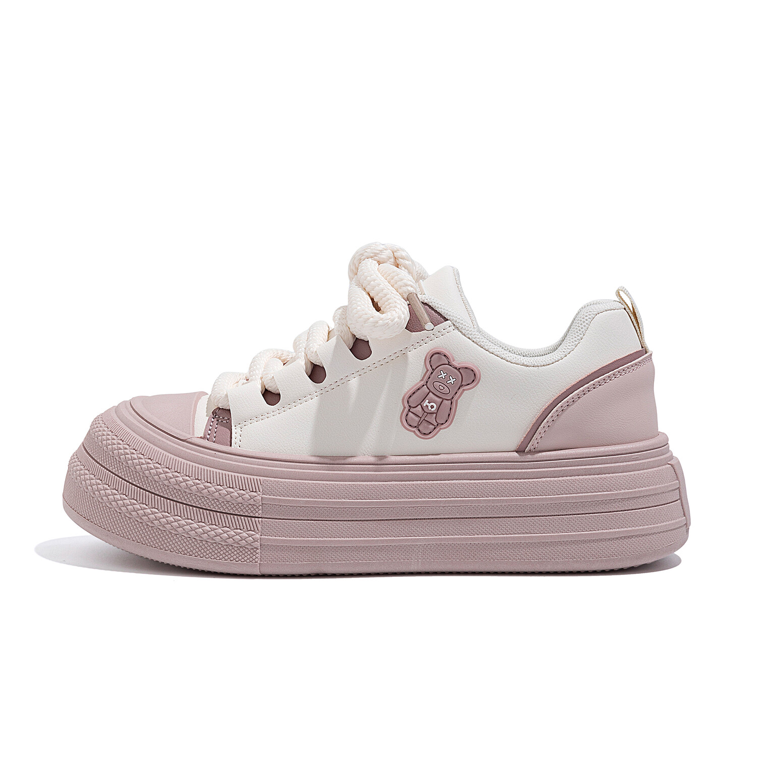 

Кроссовки HUANQIU Skateboarding Shoes Women's Low-top Beige/Pink, розовый