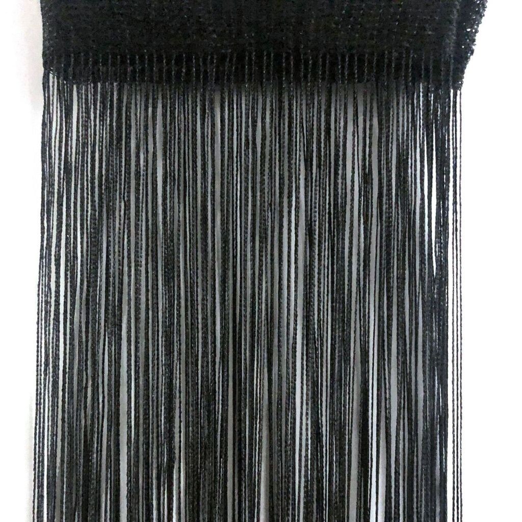 

INF Гардины с бахромой 100 x 200 см, 1 пара, черные