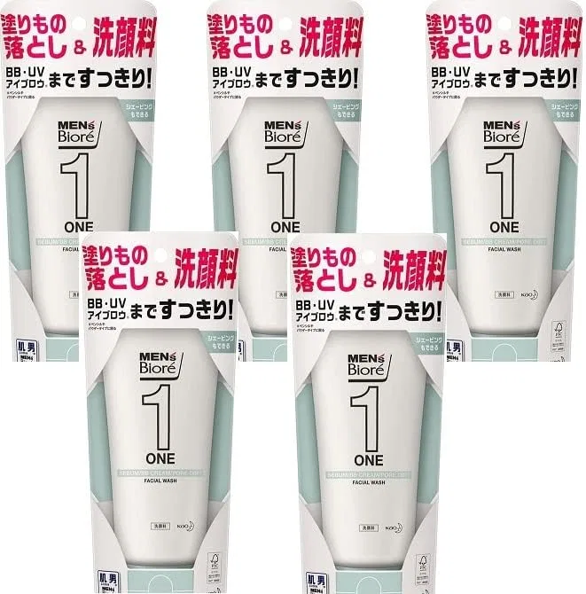 Набор Men's Biore — Гелей для умывания ONE, 5 шт по 200 г, очищающий