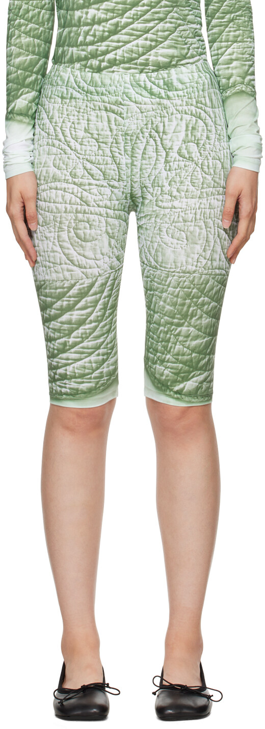 

Зеленые шорты trompe l'œil MM6 Maison Margiela