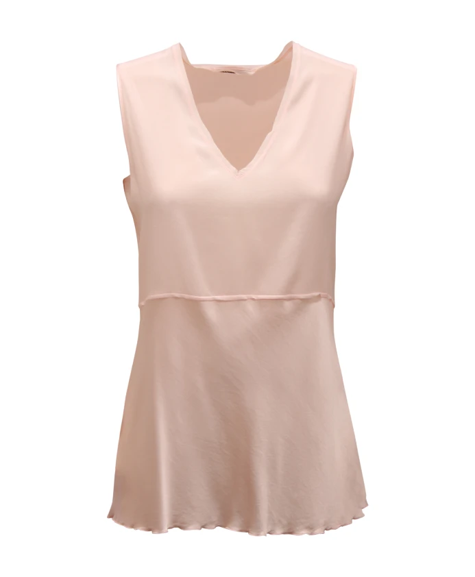 

Шелковый топ без рукавов, изготовленный в Италии. Kangra, розовый