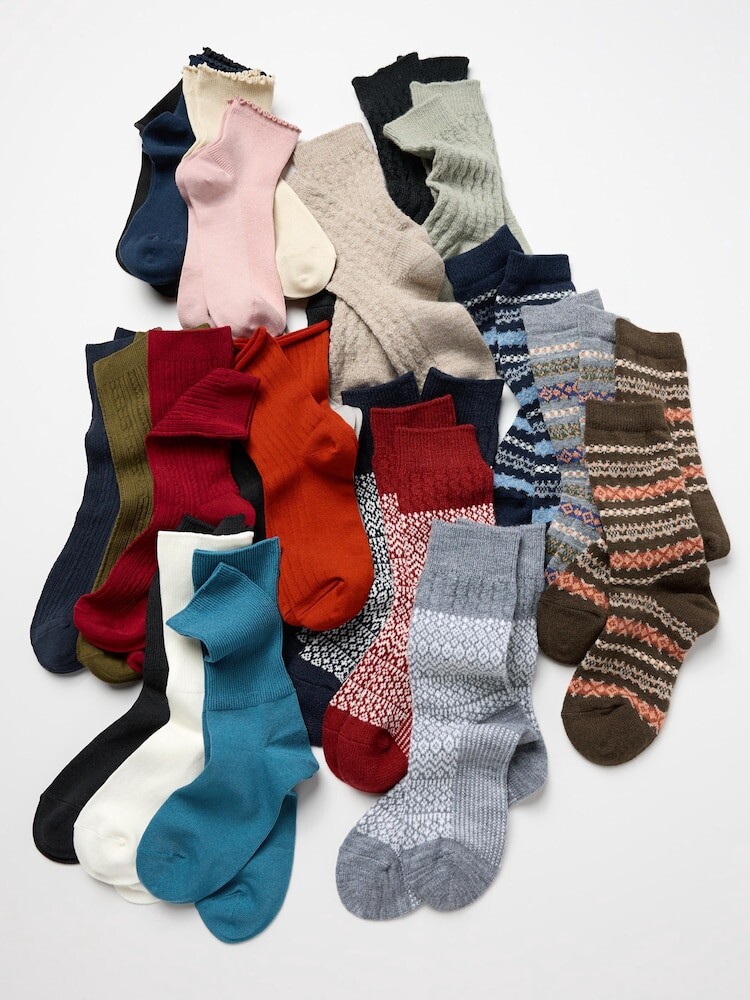 Теплые носки HEATTECH Uniqlo, бежевый — фото 2