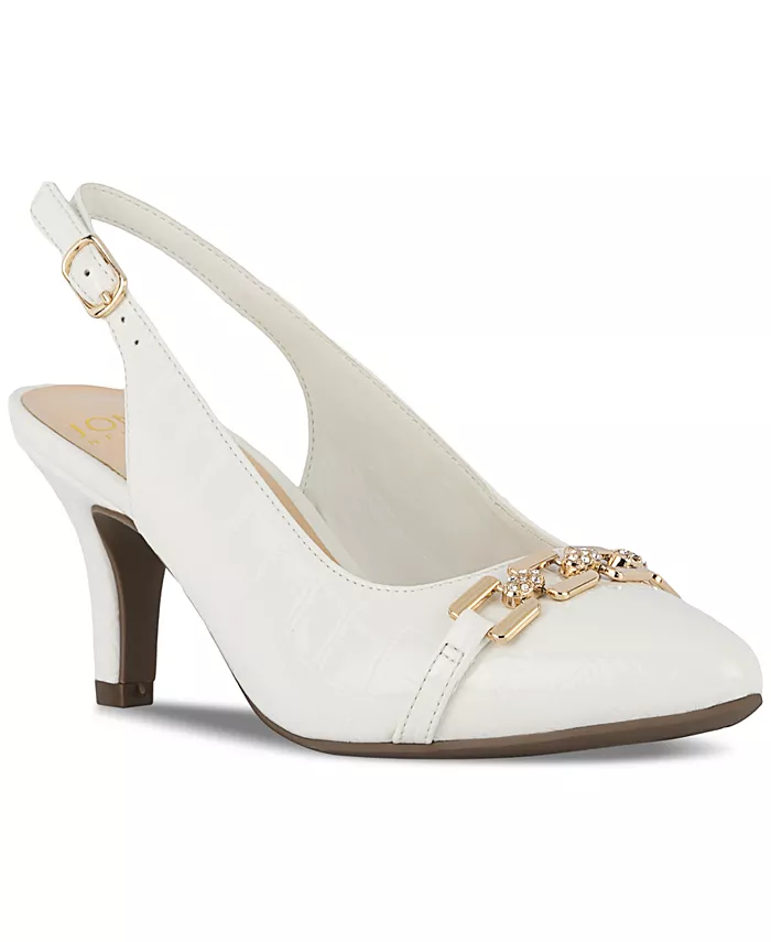 Женские туфли-лодочки Gildyy Pavé Chain Slingback Jones New York, белый