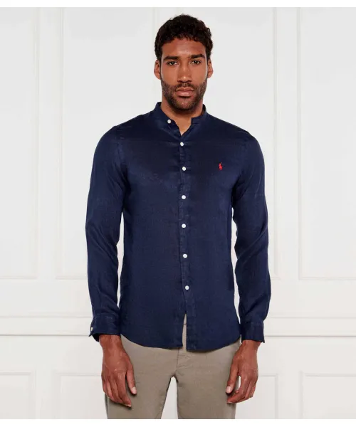 

Льняная рубашка Slim fit Polo Ralph Lauren, синий
