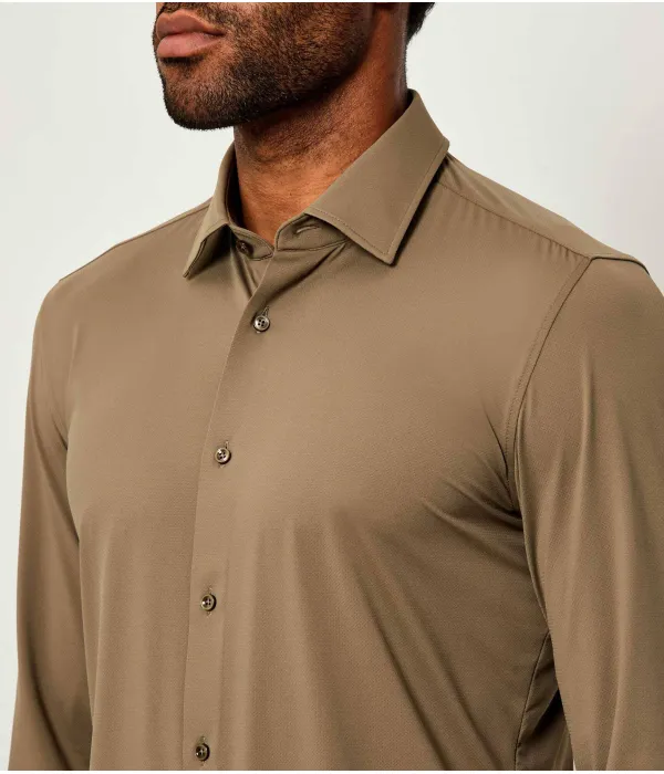 Рубашка p-hank-kent-c1-222 Slim fit Boss, бежевый — фото 4