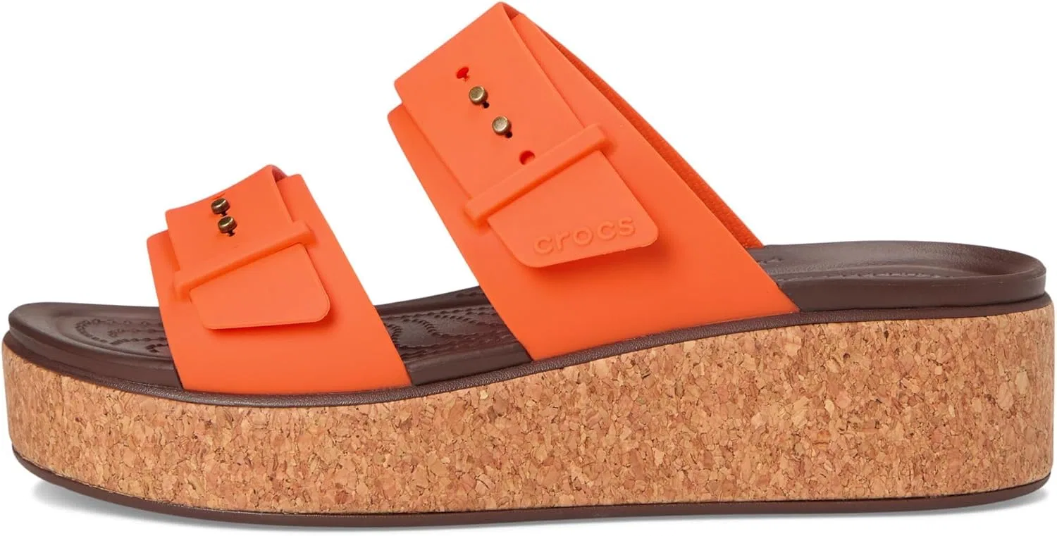 Crocs Женские Бруклинские Пробковые Сандалии с пряжкой, Topaz — фото 4