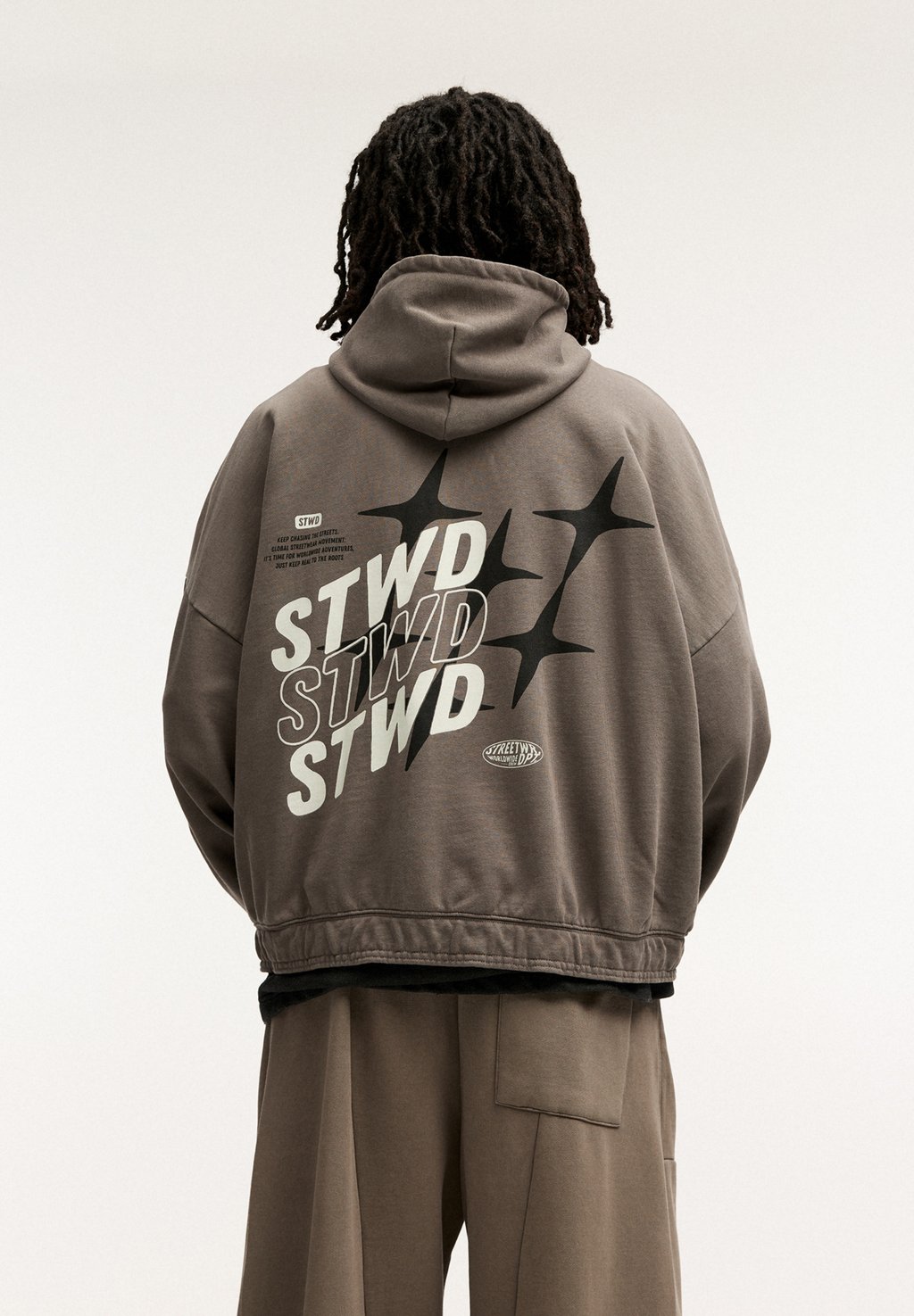 

Толстовка на молнии WASHED STWD PULL&BEAR, серый