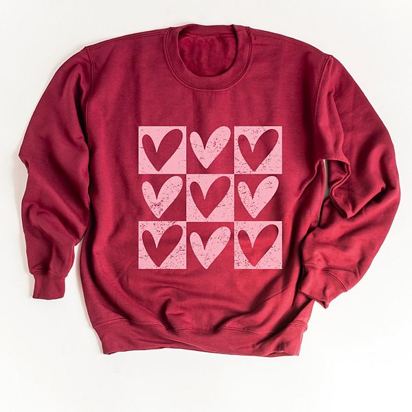 

Свитшот женский с принтом в клетку и розовым сердцем Simply Sage Market, Cardinal, Розовый, Свитшот женский с принтом в клетку и розовым сердцем Simply Sage Market, Cardinal