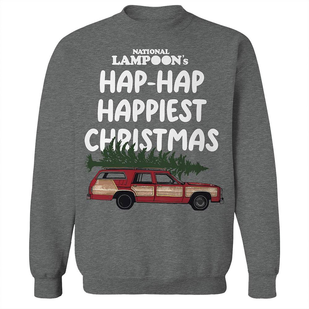 

Мужской флисовый свитшот с рисунком «Happiest Christmas National Lampoon's Christmas Vacation» Licensed Character, цвет Graphite Heather