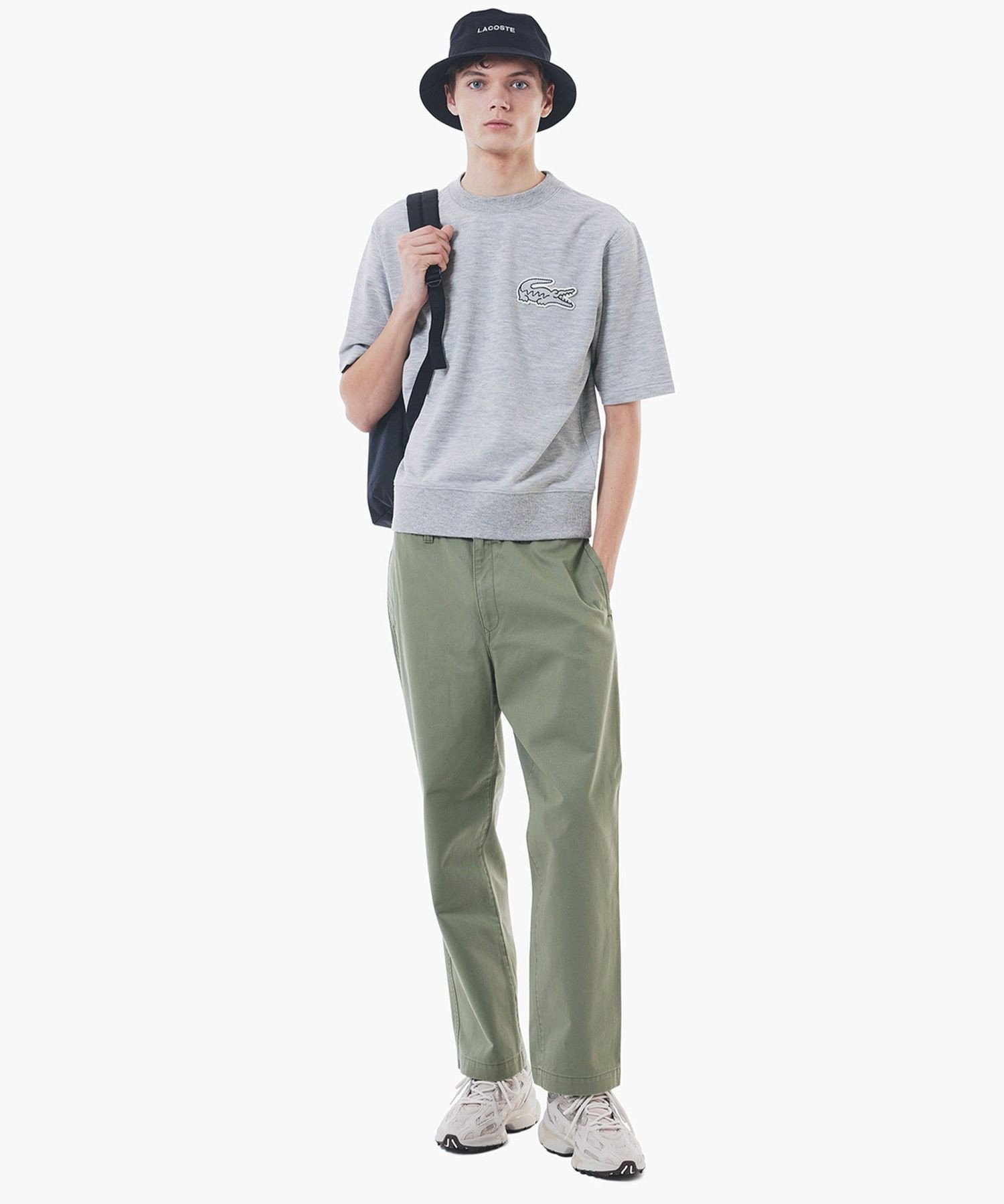 Толстовка с большим принтом в виде часов LACOSTE, Gray — фото 4