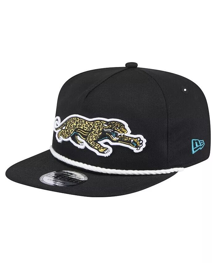 

Мужская черная бейсболка-кепка-снепбек Jacksonville Jaguars Throwback Crawl Lockup Golfer New Era