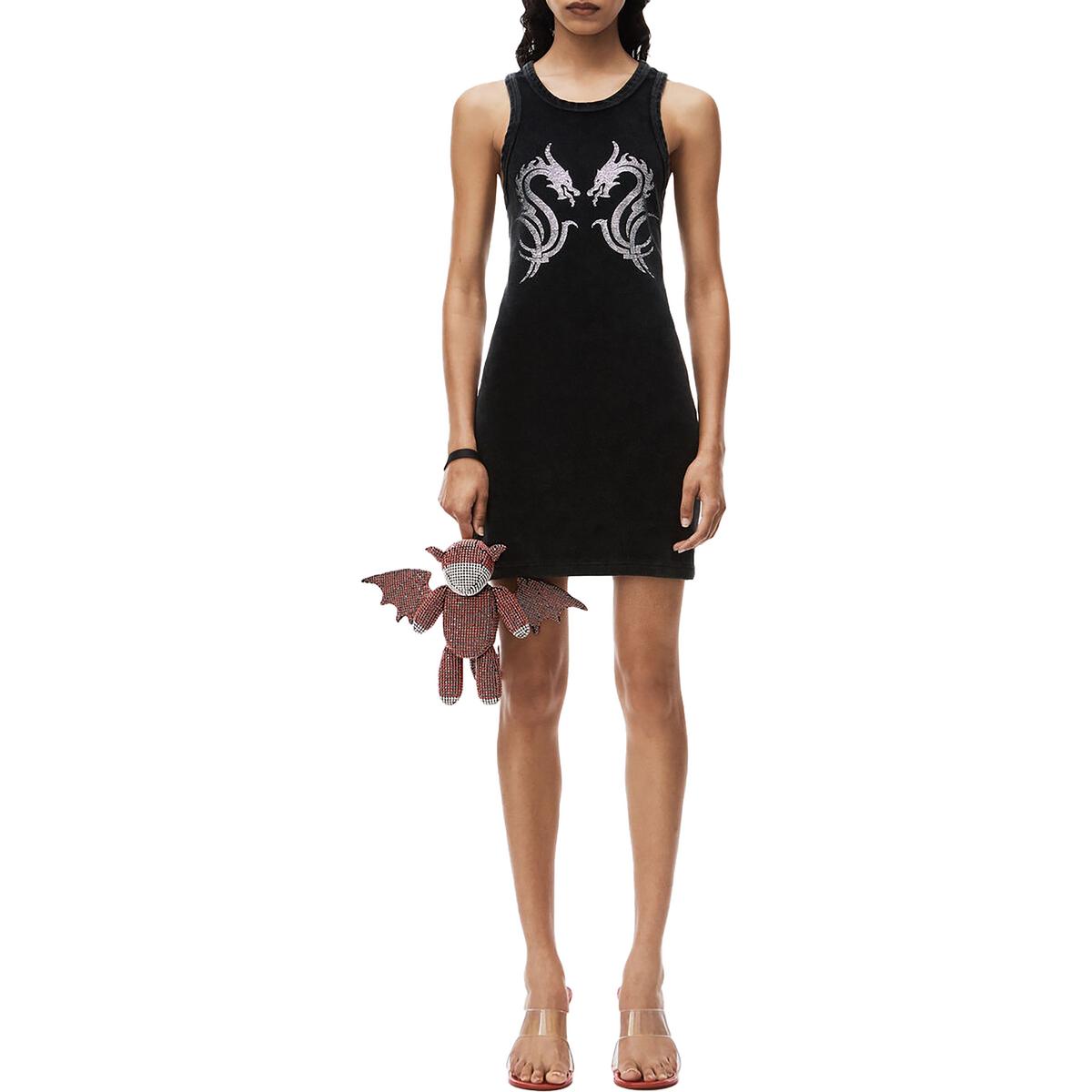 

Женское велюровое короткое мини-платье alexanderwang, цвет washed pepper