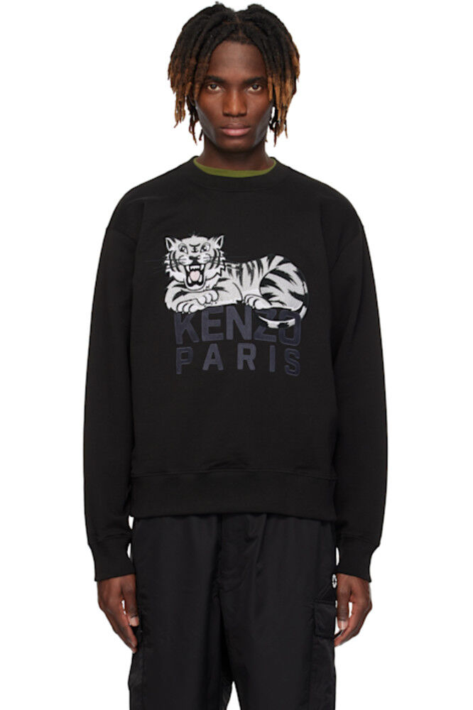 

Черная вышитая толстовка Kenzo Paris «KENZO Happy Tiger»