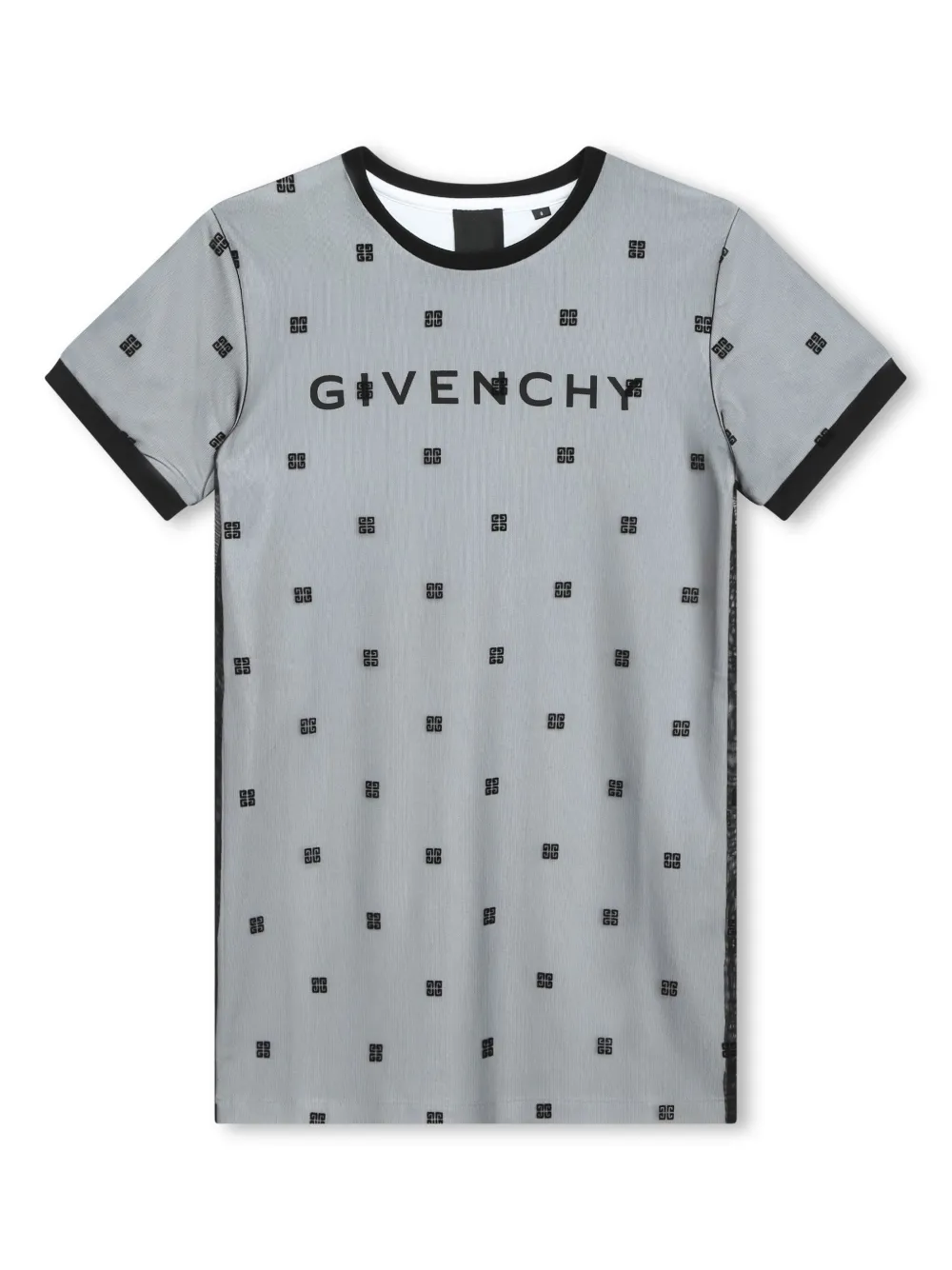 

Сетчатое платье-футболка с логотипом Givenchy Kids, черный