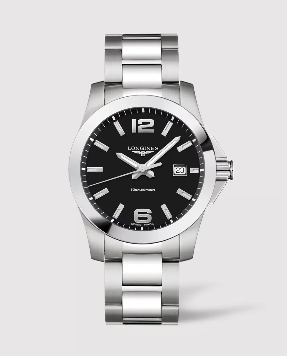

Longines L37594586 Conquest стальные мужские часы, серебряный
