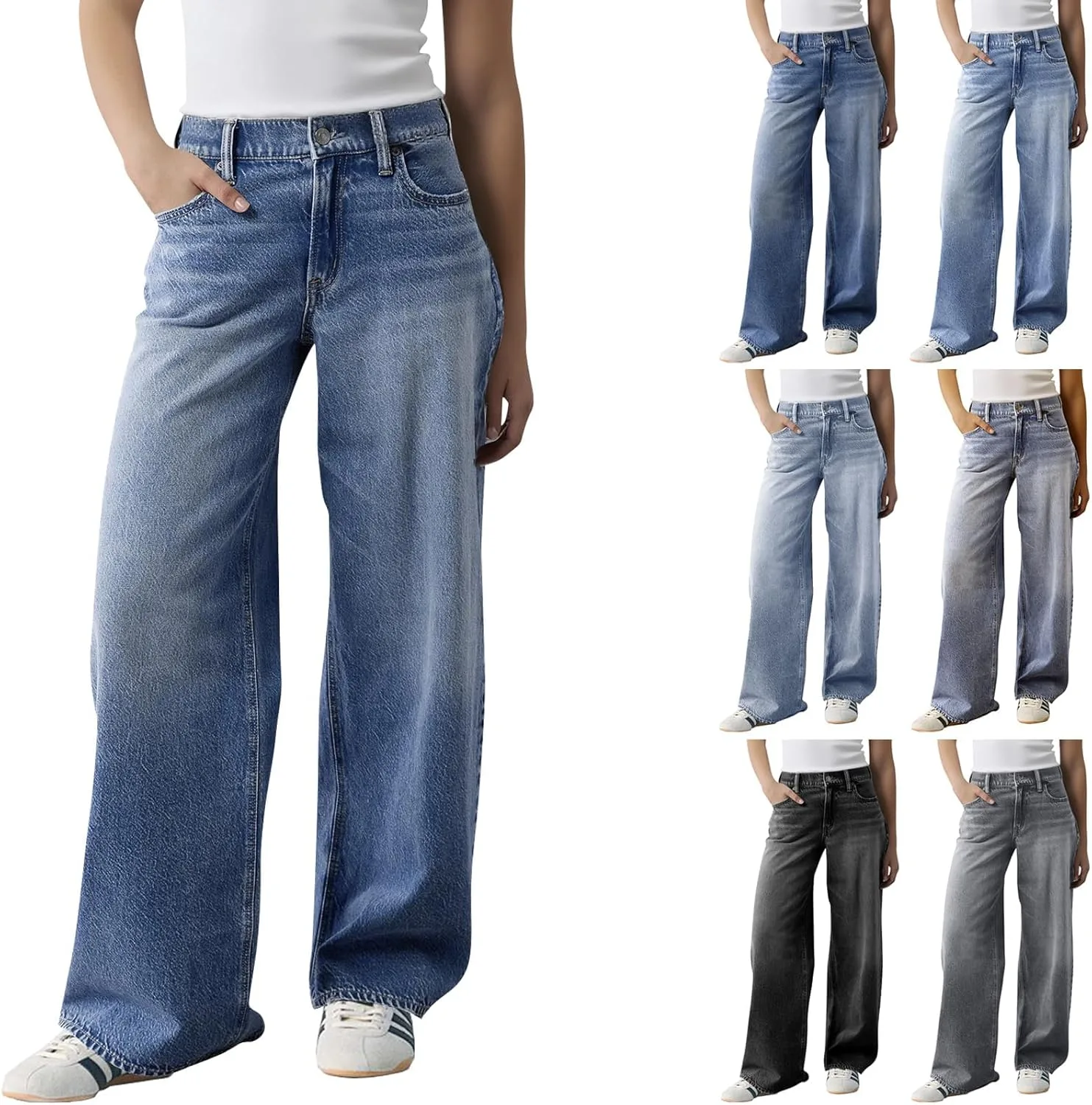 

Женские джинсы low rise baggy с растяжкой и винтажным эффектом