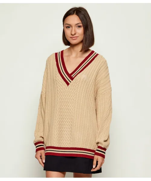 

Свитер Oversize fit Guess Jeans, бежевый
