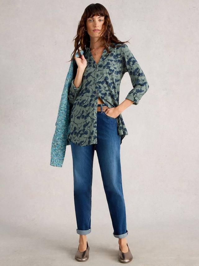 

Футболка Annie Floral Longline White Stuff, Green/Multi