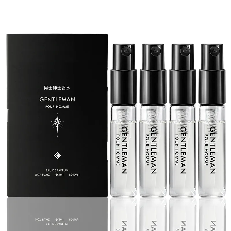 SOLEHE Набор пробников мужского парфюма HEFENGYU Deep Black, классический одеколон, 2 мл, 2 шт/4 шт, Deep Black 2ml*4