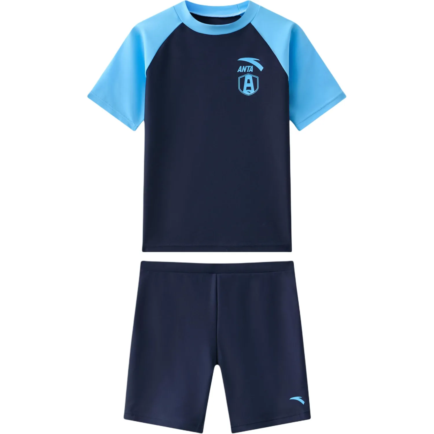 Детский купальник slim fit для подростков, 2 предмета Antakids, Navy Blue/Pink[Cute Cute, Excellent Sun Protection] — фото 3