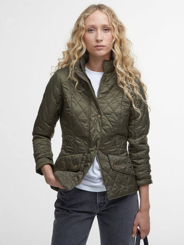 

Легкая кавалерийская стеганая куртка Barbour, оливковый
