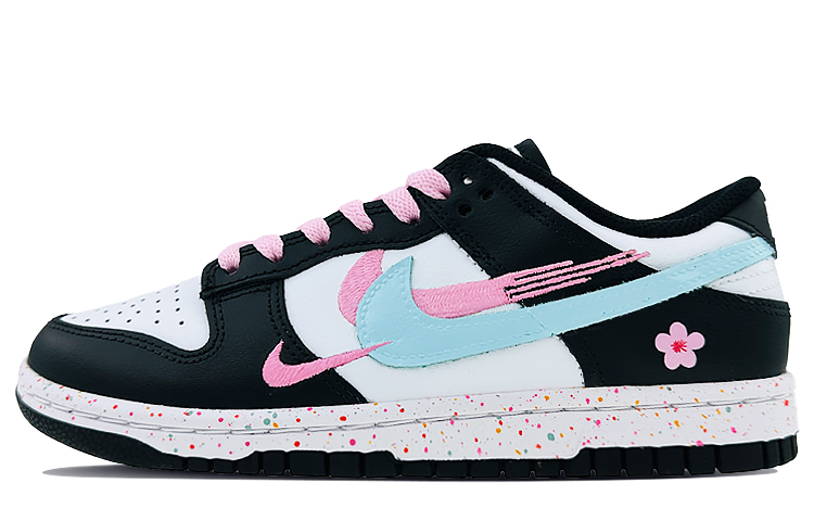 

Кроссовки Nike Dunk Skateboarding Shoes Women's Low-top Pink/blue/white, черный