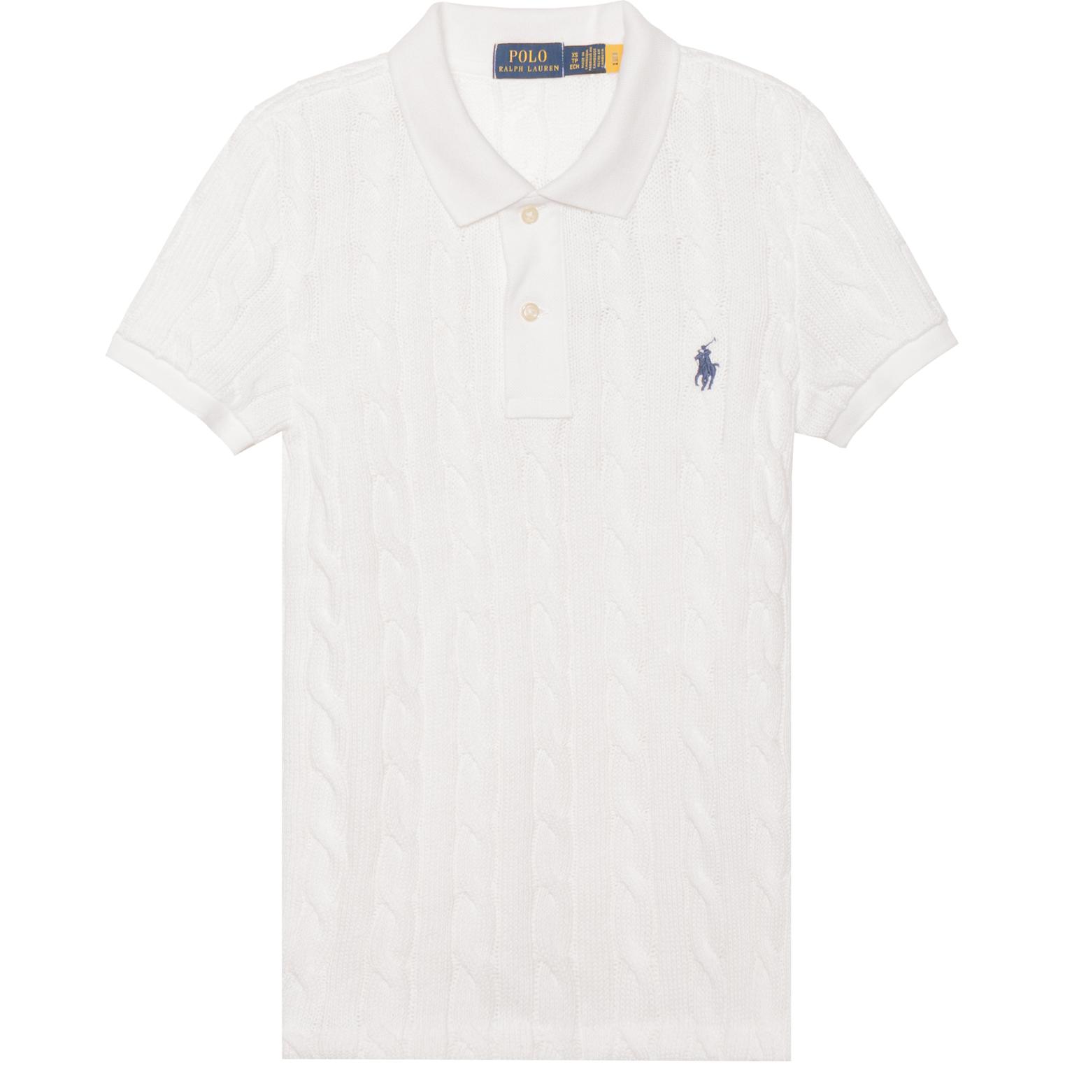 Polo Ralph Lauren Футболка-поло FW22 женская белая — фото 3