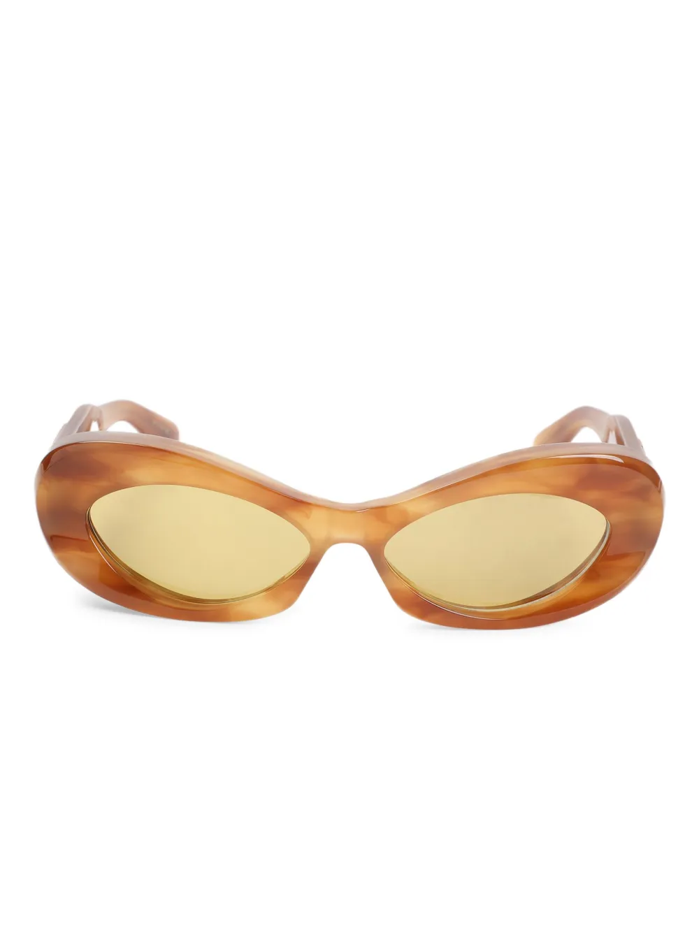 

Солнцезащитные очки в овальной оправе с логотипом VALENTINO GARAVANI EYEWEAR, коричневый