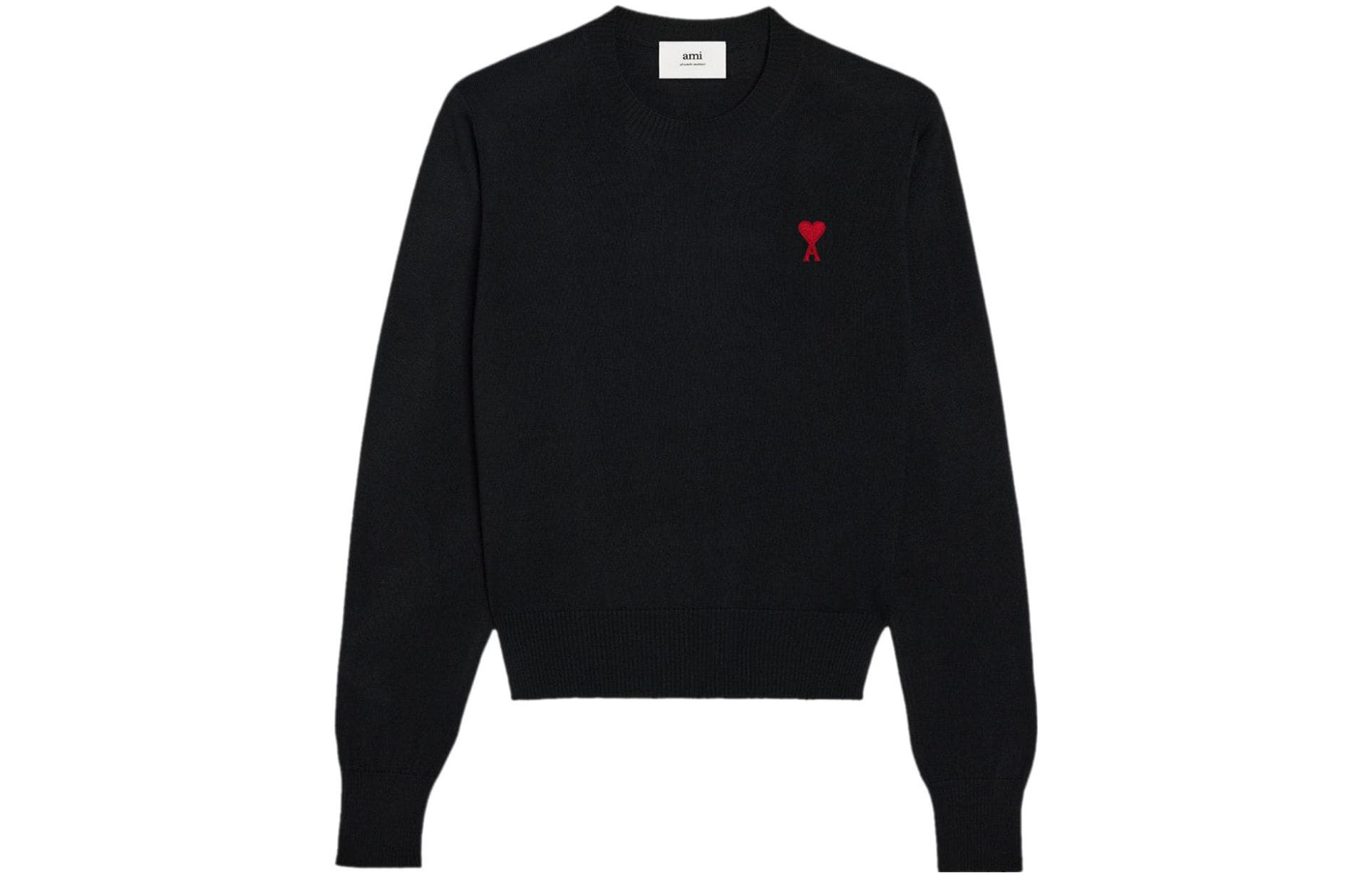 

Свитер с вышитым логотипом Ami Paris AMIPARIS, черный