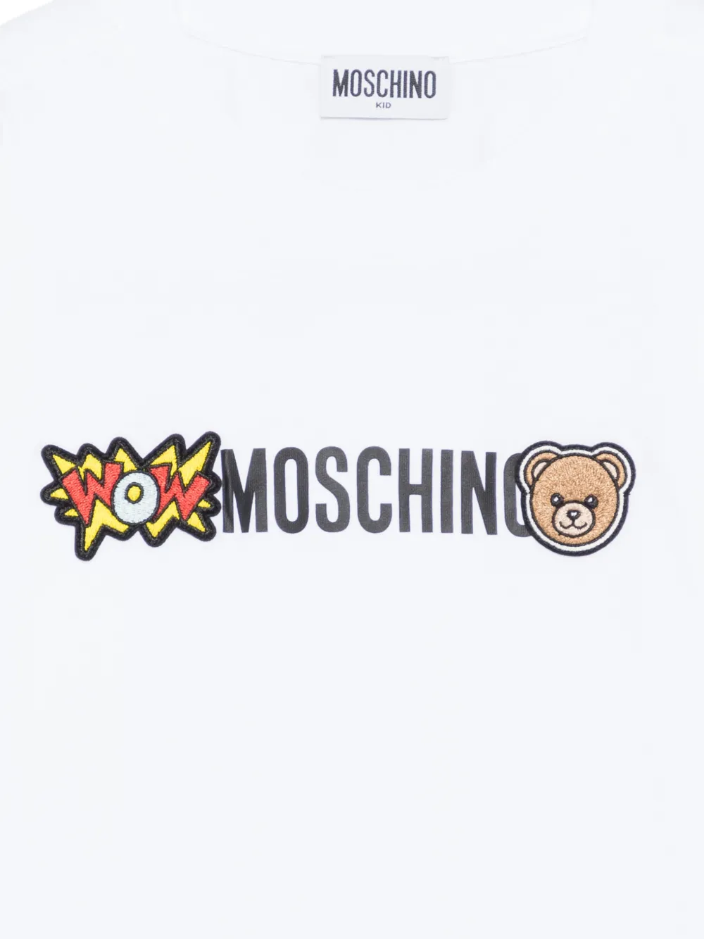 Футболка с нашивкой Moschino Kids, белый — фото 3