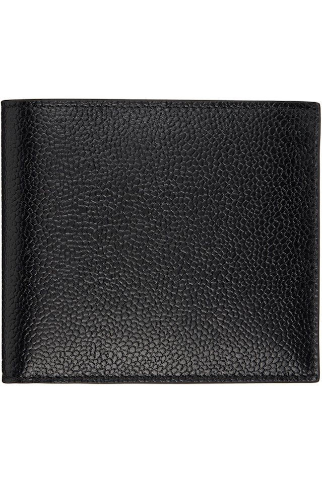 

Двустворчатый кошелек с фактурой гальки Thom Browne, черный