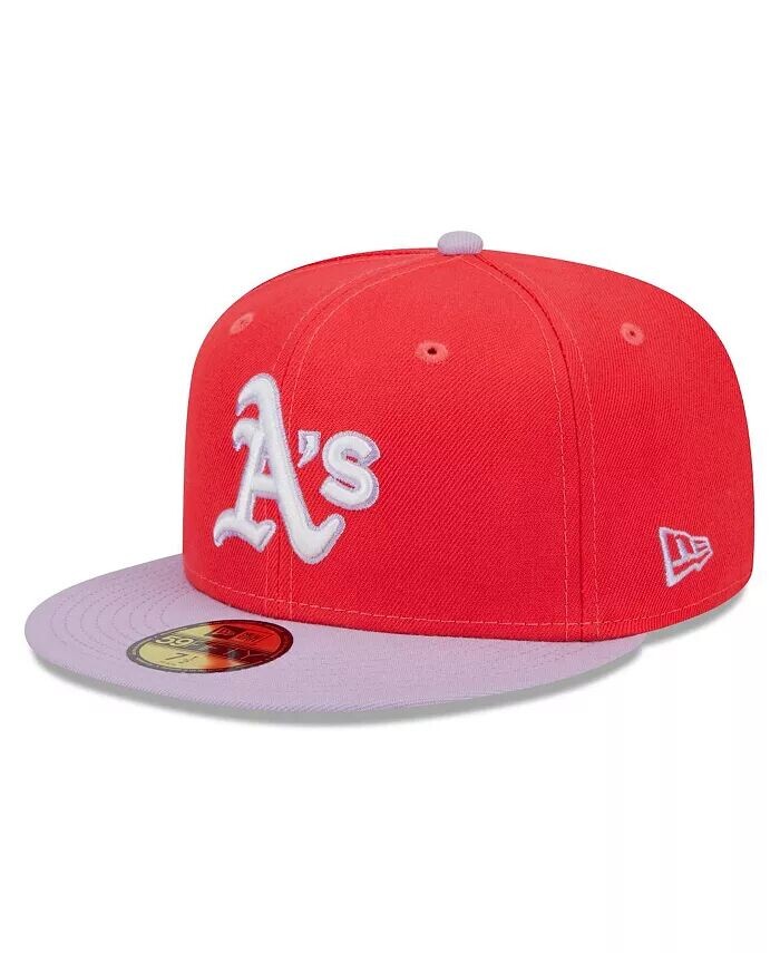 

Мужская красно-лавандовая двухцветная шляпа Oakland Athletics Spring Color 59FIFTY New Era, красный