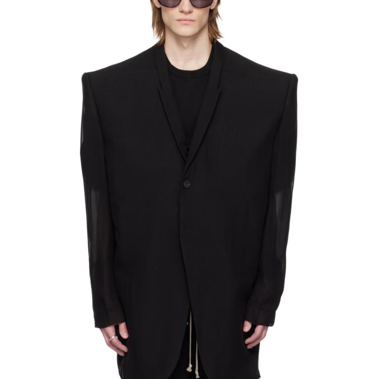 

RICK OWENS Мужской пиджак деловой костюм черный, Black