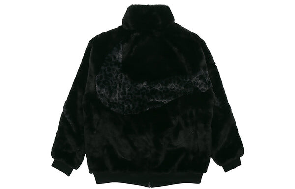 Куртка Nike Sportswear Swoosh Logo Casual FleeceJacket Men Black, черный — фото 2