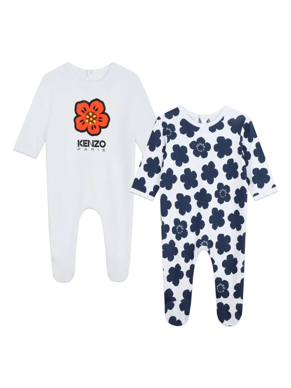 

Комплект Boke Flower из двух пижам Kenzo Kids, белый