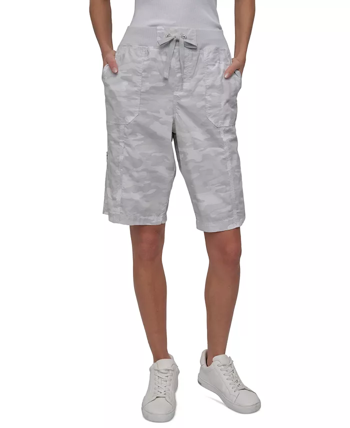 

Женские шорты с присборенной талией Convertible Shorts DKNY, серый