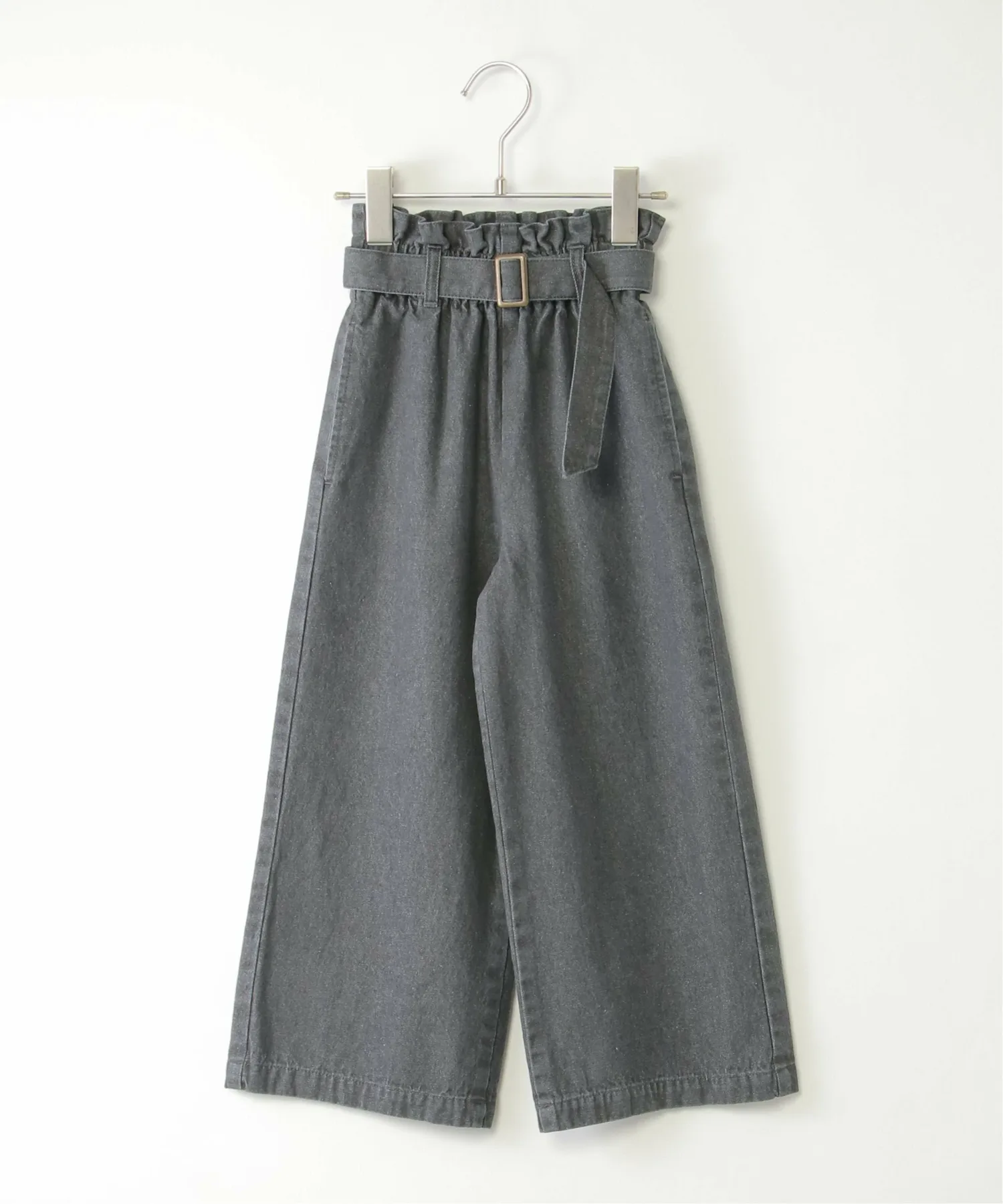 Широкие джинсовые брюки с поясом (120-160 см) Ikka, цвет Gray