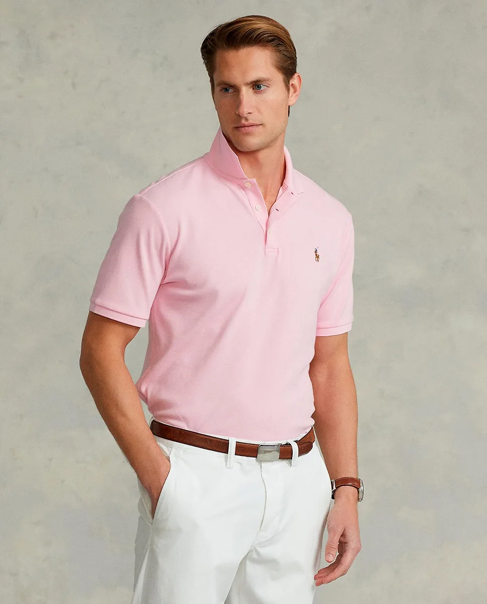 

Мужская рубашка-поло из хлопка, стандартного кроя Polo Ralph Lauren, розовый