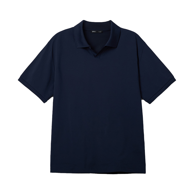 

Футболка-поло мужская с воротником-поло умеренного прямого кроя SPAO, marine синий