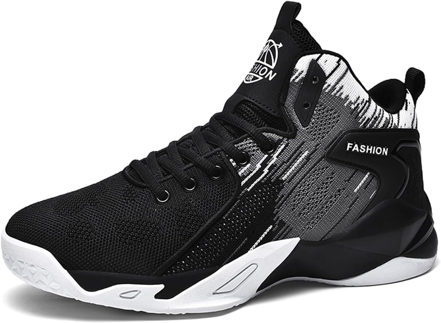 

Мужские высокие кроссовки для баскетбола, модные беговые кроссовки, противоскользящие тренировочные спортивные туфли на шнуровке для мужчин, обувь для активного отдыха Generic, черный