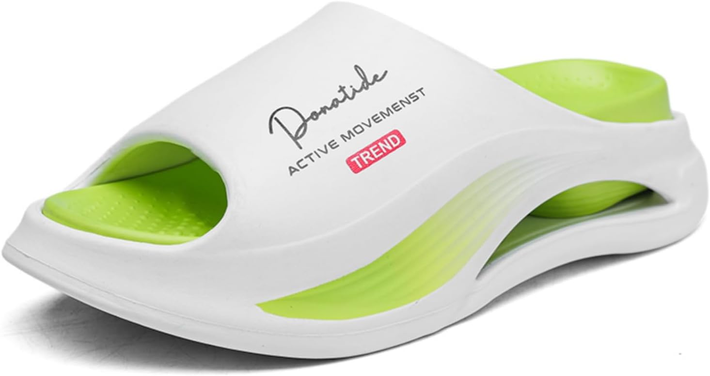 

Мужские стильные шлепанцы Khwfjas, на скользящей подошве, с толстой подошвой, увеличивающие рост, легкие и с мягкой подошвой, подходят для повседневной носки и дома, зеленый