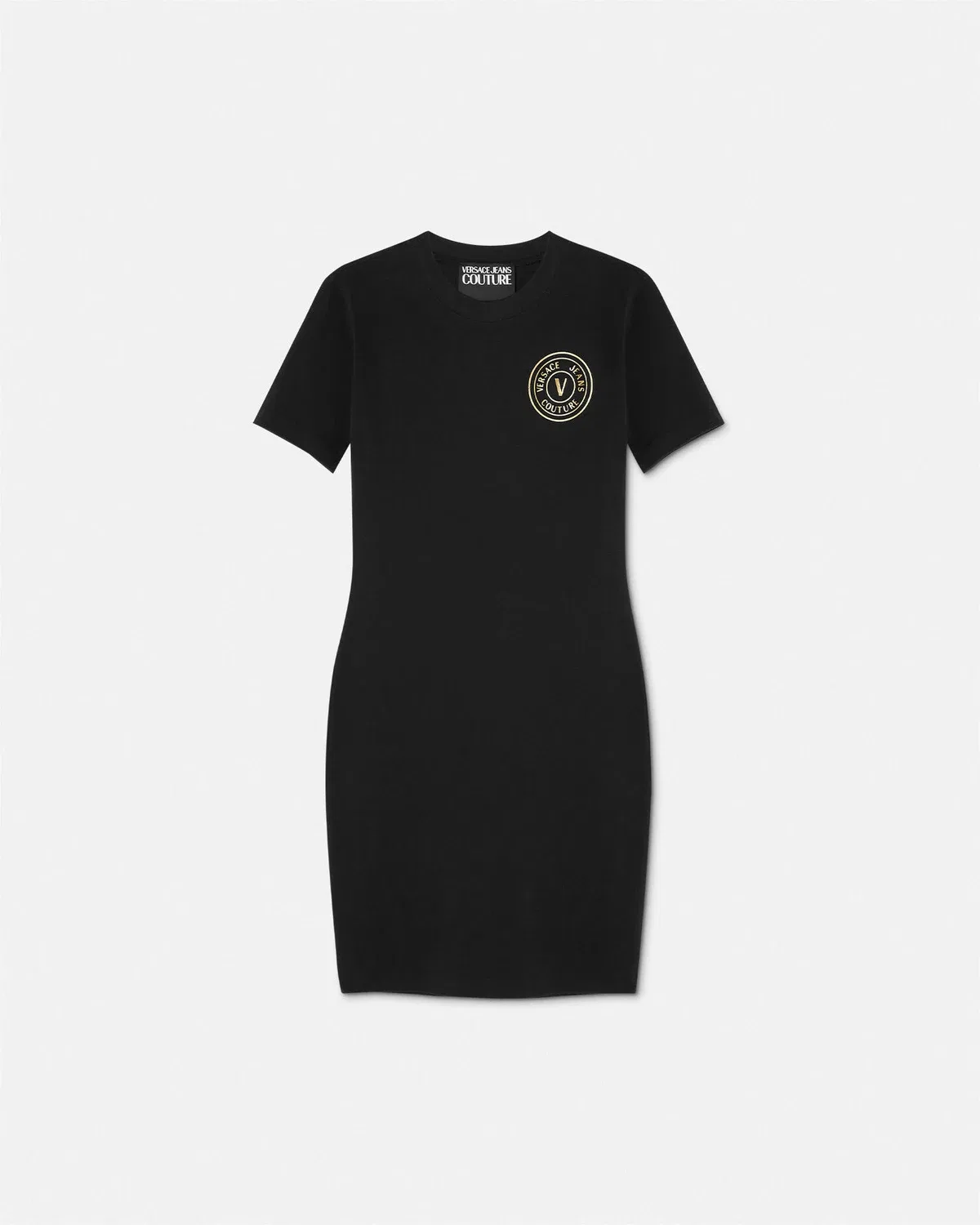 Платье-футболка V-Emblem VERSACE, черный