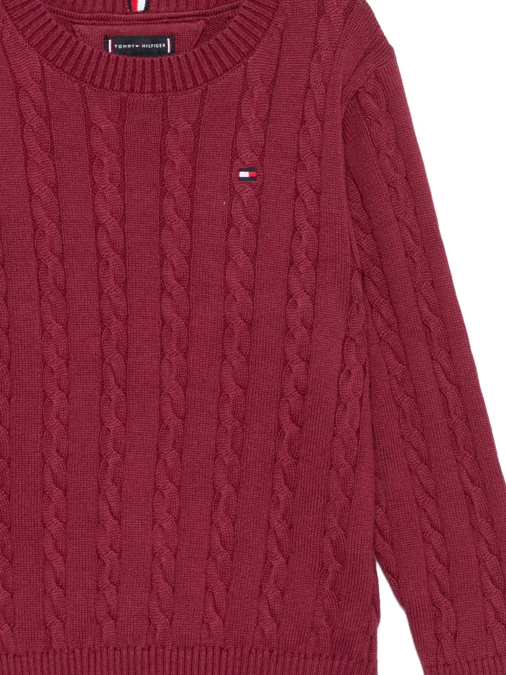 Свитер с круглым вырезом Tommy Hilfiger Junior, красный — фото 3