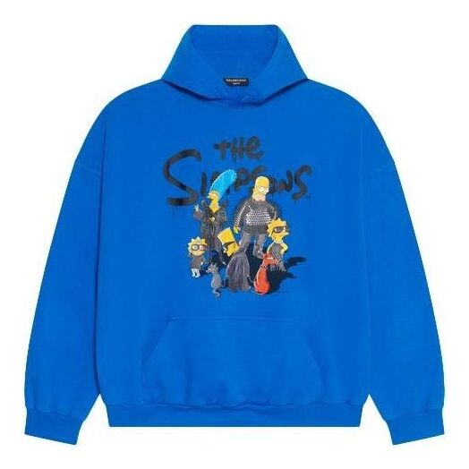 

Толстовка x the simpsons cotton hoodie wide fit 'blue' Balenciaga, синий
