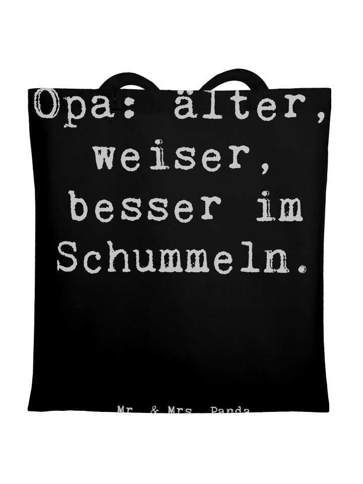 

Mr. & Mrs. Panda Сумка-шоппер с мудрой изречением дедушки, написанным черным цветом