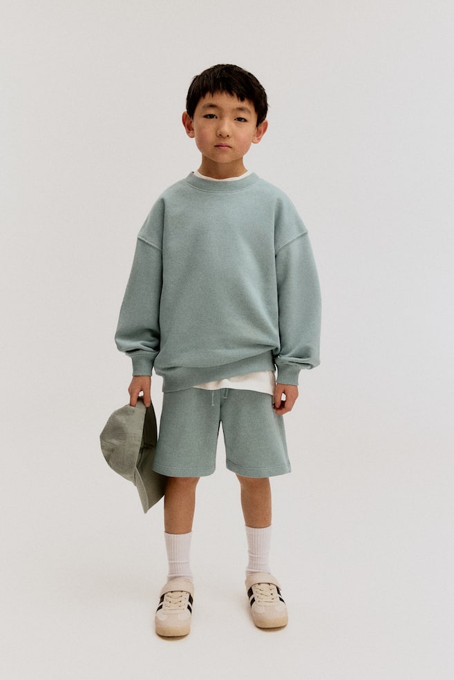 

Костюм-Двойка с толстовкой и шортами H&M, бирюзовый